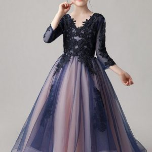 TOPMELON Abendkleid »Besticktes Abendkleid mit V-Ausschnitt« Gestickt, Bequem zu tragen, Elegant