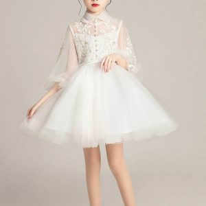 TOPMELON Abendkleid mit Perlenverzierung, Revers-Design