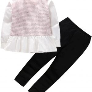 Babykleidung Kleinkind Baby Sportanzug Trainingsanzug Cartoon Muster Pullover Langarmshirt Und Hose Outfit für Jungen Mädchen Baby Outfit für...