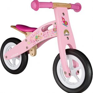 BIKESTAR Kinderlaufrad Lauflernrad Kinderrad für Mädchen ab 2 - 3 Jahre | 10 Zoll Kinder Laufrad Holz | Pink | Risikofrei Testen