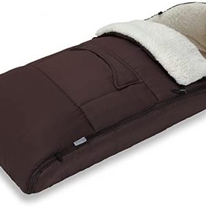 Monzana Fußsack Kinderwagen Winterfußsack Baby Buggy Babyschale Winter Babyfußsack Kuschelsack waschbar braun