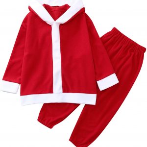 ROMIDA Neugeborenes Baby Weihnachten Strampler Baby Mädchen Langarm Taschen Hut/Kapuze Weihnachtskostüme Baby Strampler Mein Erstes...