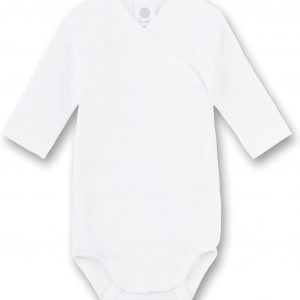 Sanetta 302300 - Wickelbody langarm, Basic Collection, Organic Cotton weiss (Weitere Farben)