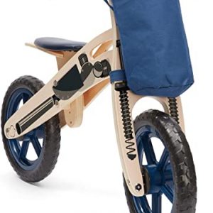 wuuhoo® I Laufrad Speedy aus Holz für Mädchen und Jungen ab 3 Jahre I aus Massiv-Holz Beige mit Transport-Tasche I mitwachsend ergonomisch I 12...