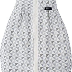 Alvi Baby Mäxchen Light - Leichter Sommer-Schlafsack ohne Arm/ungefüttert/Birnenform, 100% Baumwolle, Öko-Tex 100 zertifiziert - Silber Grau (80 cm)