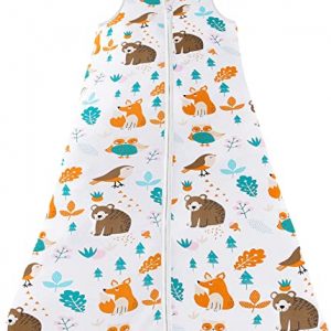 Chilsuessy Sommerschlafsack Baby Schlafsack Kleine Kinder Schlafanzug ohne Ärmel für Sommer und Frühling 100% Baumwolle (110/Baby Höhe 110-125cm,...