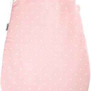 Ehrenkind® Baby Sommerschlafsack Rund | Bio-Baumwolle | Sommer Schlafsack Baby Gr. 50/56 Farbe Rosa mit weißen Punkten