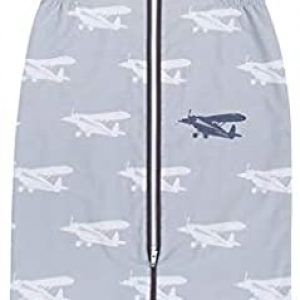 LITTLE DUTCH 0788 Sommer-Schlafsack grau mit weißen Flugzeugen