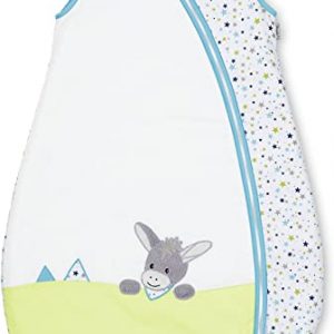 Sterntaler Sommer-Schlafsack für Kleinkinder, Reißverschluss, Größe: 110, Erik, Weiß/Grün