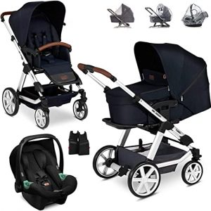 ABC Design Turbo 4 Kinderwagen Set 3in1 - Kombikinderwagen mit Babyschale, Sportwagen und XXL Zubehör - Autositz Tulip (ab Geburt / 0-13 kg) -...