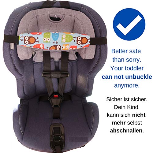 Kinder-& Babymarkt ✔️Abschnallschutz für Auto Kindersitz, 2  Pack, in schwarz, zum Einfädeln, nur für Autositze mit abnehmbaren Gurten,  Sicherheitsgurt Clip, Abschnallen kaufen II
