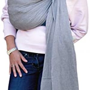 AMAZONAS Babytragetuch ohne Knoten Ring Sling Grey 180 cm 0-3 Jahre bis 15 kg