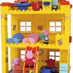 BIG-Bloxx Peppa Pig Haus - Peppa´s House, Construction Set, BIG-Bloxx Set bestehend aus Familie und Gebäude, 107 Teile, Multicolour, für Kinder ab...