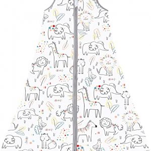 Chilsuessy Schlafsack Baby 2.5 Tog Winterschlafsack Babyschlafsack aus reine Baumwolle Winter Schlafanzug ohne Ärmel 70-130cm für Neugeborene und…