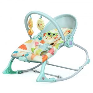 COSTWAY Babywippe »Babyschaukel«, mit 3 Liegepositionen und Vibrationsfunktion, mit Musik und Spielbogen, Grün