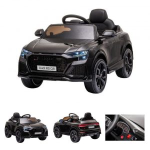ES-Toys Elektro-Kinderauto »Kinder Elektrofahrzeug Audi RS Q8«, Belastbarkeit 30 kg, lizenziert Ledersitz EVA-Reifen MP3