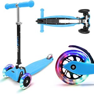 fun pro ONE,der sichere Premium Kinderroller, Vergleichstestsieger, LED Räder, faltbar, ab Kleinkind Junge Mädchen, Händler aus HH, 3 Jahre...