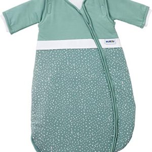 Gesslein 771211 Bubou Babyschlafsack mit abnehmbaren Ärmeln: Temperaturregulierender Ganzjahreschlafsack für Neugeborene, Baby Größe 70 cm, Punkte...