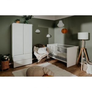 HTI-Living Babyzimmer-Komplettset »Babyzimmer 3-teilig 2 trg Lilly«, (1 Babybett 1 Wickelkommode 1 Kleiderschrank, 3-St), Babyzimmermöbel