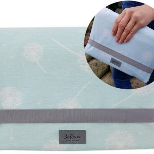 JOLLAA Windeltasche »Pusteblume Weiss & Mint«, Windeltasche für unterwegs, kleine Wickeltasche für Windeln & Feuchttücher, Windeletui,...