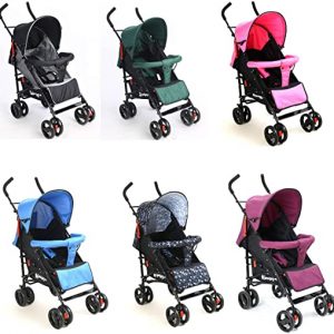 Kidmeister S9 Schwarz Liegebuggy Jogger Kinderwagen Kindersportwagen Liegeposition mit mehrfach verstellbarer Rückenlehne, Schwarz