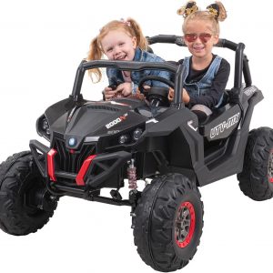 Kinder Elektroauto Buggy XMX603 Allrad 4x4 35 Watt Motoren mit Ledersitz Kinderauto Elektro Auto in vielen Farben (Schwarz)