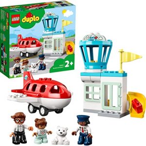 LEGO 10961 DUPLO Flugzeug und Flughafen Spielzeug Set für Kleinkinder ab 2 Jahren