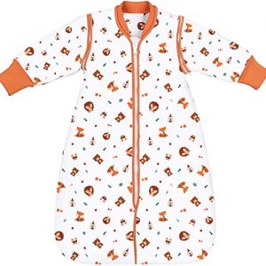 Lictin Schlafsack Baby 2.5Tog Babyschlafsack Winter 100% Bio-Baumwolle, Schlafsack Winter Baby Schlafsack Kinder, Schlafsack Musselin Baby für 83-99cm