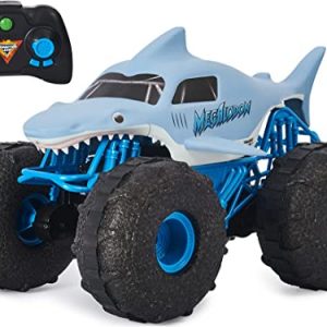 Monster Jam Megalodon Storm, ferngesteuertes Amphibienfahrzeug in Hai-Optik für Land und Wasser, Maßstab 1:15