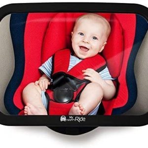MyHappyRide Rücksitzspiegel fürs Baby, Bruchsicherer Auto-Rückspiegel für Babyschale, Autositz-Spiegel ohne Einzelteile, für Kinder in...