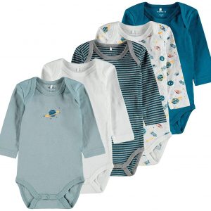NAME IT 5 teiliges Unisex Baby Body Set Planets