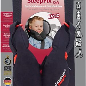 SANDINI SleepFix® Kids BASIC – Kinder Schlafkissen mit Stützfunktion – Kindersitz-Zubehör als BASIC Version für Auto/Fahrrad/Reise – Verhindert das...