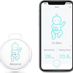 Sense-U Baby Bewegung Gefühlstemp Babyphone: Baby Monitor Verfolgt die Bewegung, Gefühlstemp und Schlafposition Ihres Babys direkt auf Ihrem…