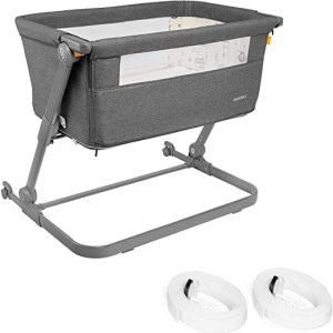 skiddou Babybett Natt 3in1 Beistellbett Reisebett Zustellbett, freistehendes Babybett für Kleinkinder, höhenverstellbar, zusammenklappbare leichte...