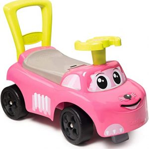 Smoby 720524 Mein erstes Auto Rutscherfahrzeug, Kinderfahrzeug mit Staufach und Kippschutz, für drinnen und draußen, für Kinder ab 10 Monaten, Rosa