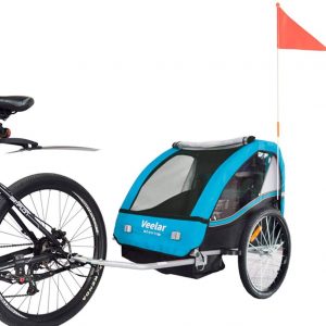 VEELAR Sport Kinderanhänger Fahrradanhänger Anhänger Kinderfahrradanhänger 50201-03 T Blau