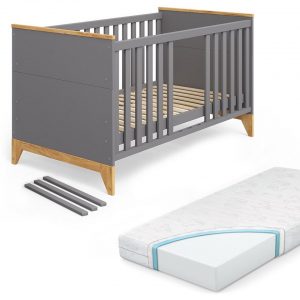 VitaliSpa® Kinderbett »Babybett Malia Gitterbett Beistellbett 140x70cm + Matratze«