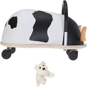 Wheely Bug Rutscher 2 Teile Set Wheelybug Kinder Rutschauto Rutschtier Tier Jungen Mädchen groß oder klein Auswahl + Eisbär Figur (Kuh Groß 3+ mit...