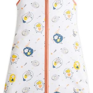 Wocharm Baby-Schlafsack, ärmellos, tragbar, Decke Schlafsack für Kleinkinder, Kinder von 0-3 Jahren, 100 % Baumwolle, Pucksack (Schaf, Größe M...