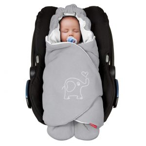 ByBoom Baby Einschlagdecke für die Übergangszeit und Sommer, OEKO-TEX, für Babyschale, Autokindersitz, z.B. Maxi-Cosi, Römer, für Kinderwagen,...
