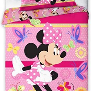 Disney 094 Minnie Maus Baby Wende-Bettwäsche Set 100 x 135cm