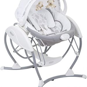 Graco Glider Elite elektrische Babyschaukel ab Geburt, elektrische Wippe mit Musik und Vibration, abnehmbarer Babysitz, Babywippe mit Spielbogen...