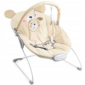 MOMI GLOSSY Babywippe für Babys bis 9 kg, weiche Polsterung, Metallrahmen, Antirutsch-Füßchen, Haltegurt | Abmessungen 58 x 49 x 53 cm |...