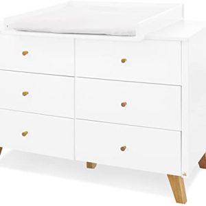 Wickelkommode Wickeltisch Pan extrabreit von Pinolino, weiß