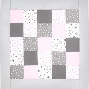 Amilian Baby Krabbeldecke Patchworkdecke als Geschenk Spieldecke Laufgittereinlage Decke Kuscheldecke Spielmatte Kinder Matte Baumwolle...