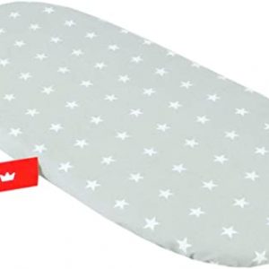 BABYLUX Spannbettlaken für Kinderwagen Stubenwagen Baby Spannbetttuch Wiege Stuben Bettlaken (91. Sterne Grau)