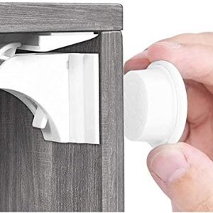 Babysicherheit Magnetisches Schrankschloss 10 Schlösser mit 2 Schlüssel, unsichtbare Kindersicherung für Schrank und Schubladen, ohne Bohren und...