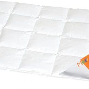 HANSKRUCHEN Maxi und Moritz | LUXUS Kinderbettchen Daunendecke 100x135 cm 8 x 5 Karos - 90% Daunen / 10% Federn - Deutsches Qualitätsprodukt