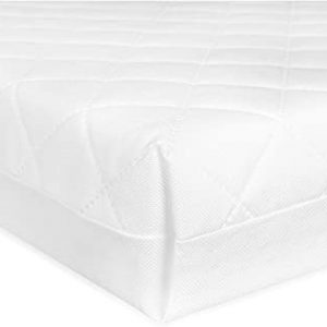MOTHER NURTURE Matratze für Kinderbett, gesteppt, Faser, Weiß, 140 x 70 x 13 cm