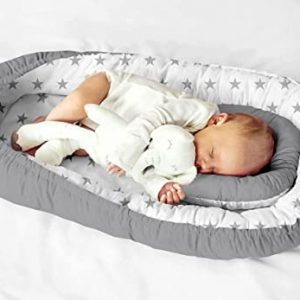 Multifunktionale Kuschelnest Babynest Kokon für Babys und Säuglinge, Nestchen, Reisebett, 100% Baumwolle, antiallergisch